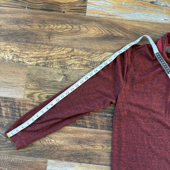 johnnie-O Men's Zip Up Sweater in Maroon - Picture 7 of 7